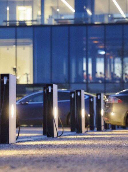 Building energy management for charging stations